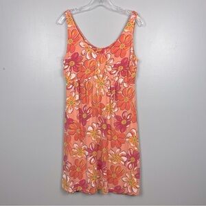 Fresh Produce Floral Dress - Orange and Pink